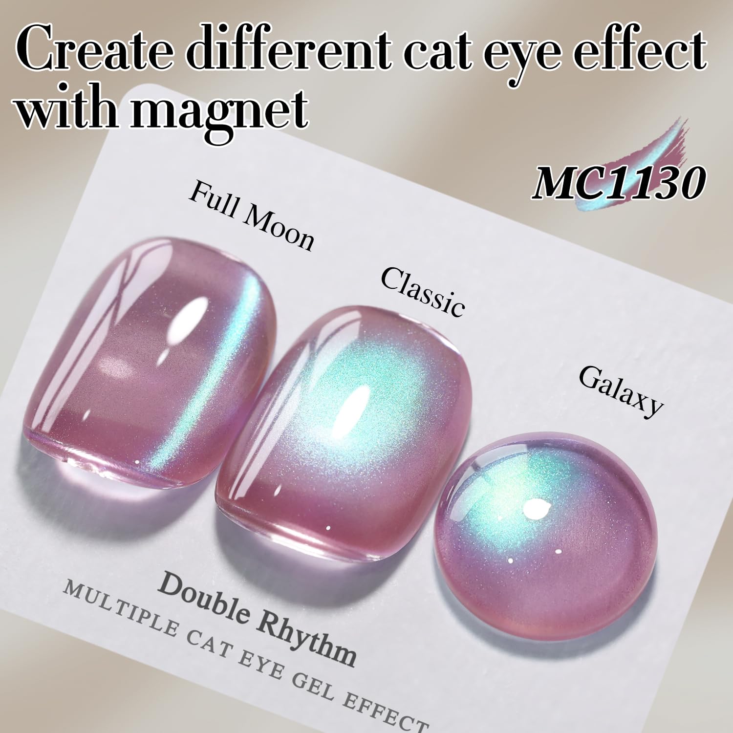 Low-odor, toxin-free Double Rhythm formula delivering rich pigment and shine.