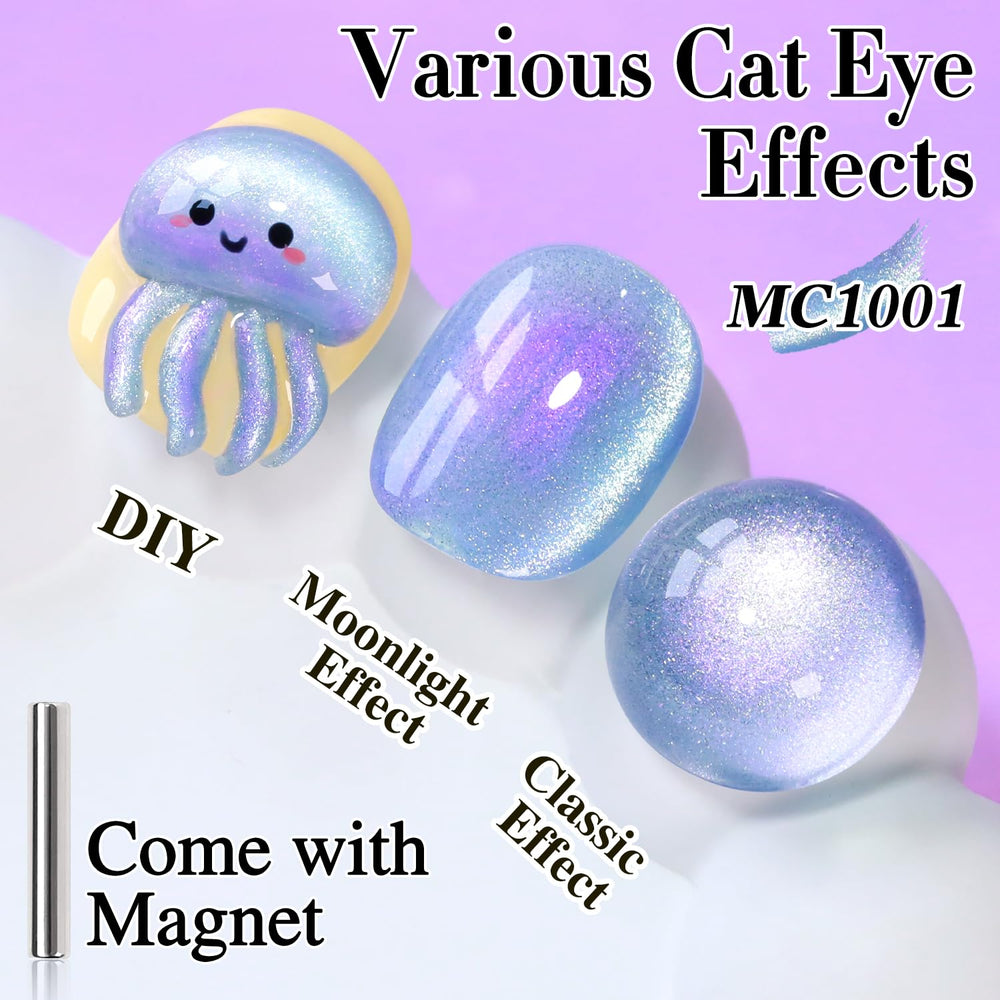 Double Rhythm magnet tool in use to create cat-eye effect at home