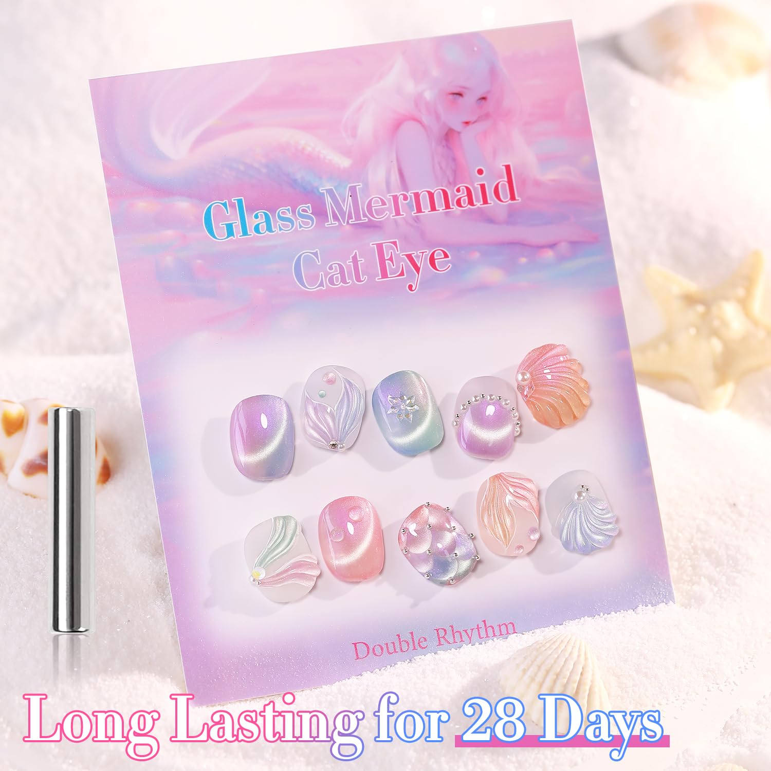 Double Rhythm magnetic holographic effect Mermaid Pink Rose T6-31 color play
