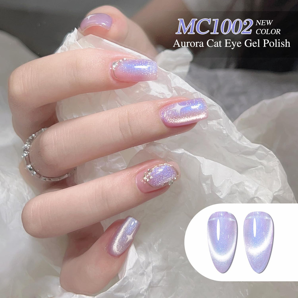 Double Rhythm magnetic tool enables striking cat-eye designs with simple magnetic strokes.