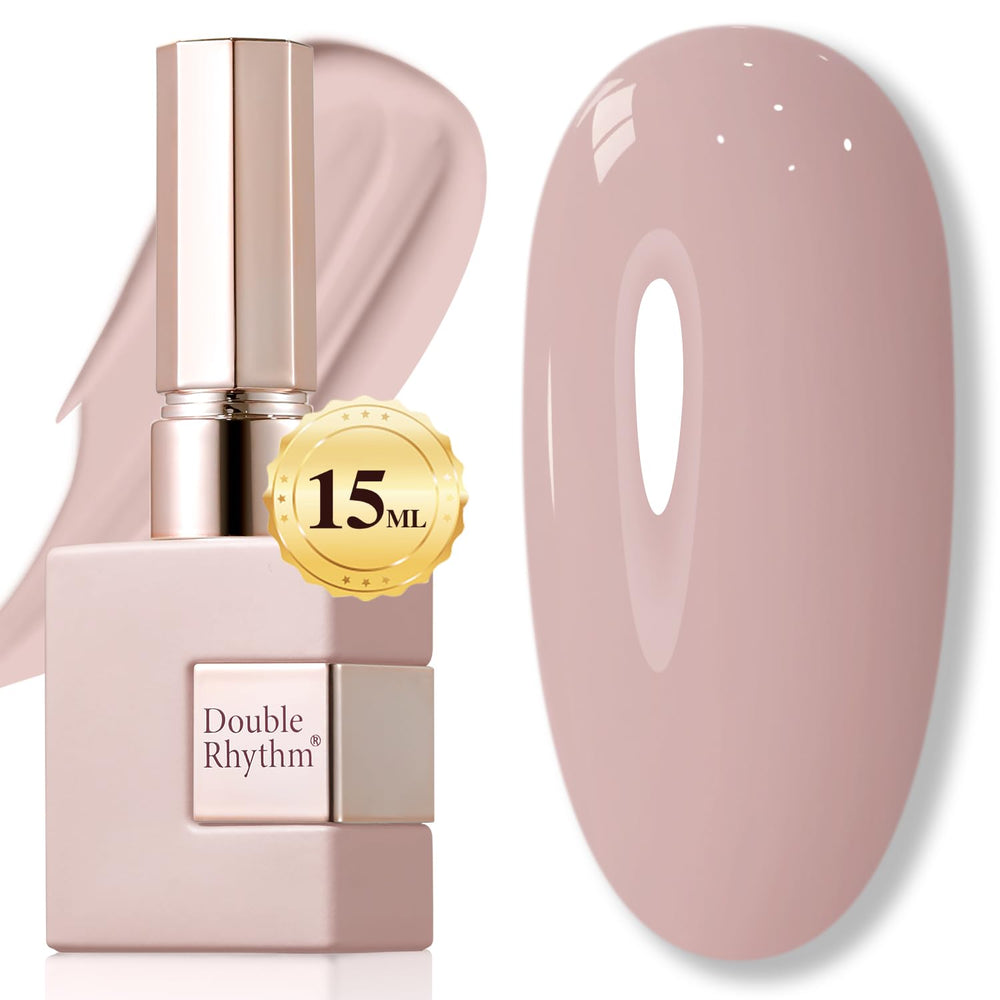 Double Rhythm milky khaki 15ml bottle shows a versatile sheer shade.