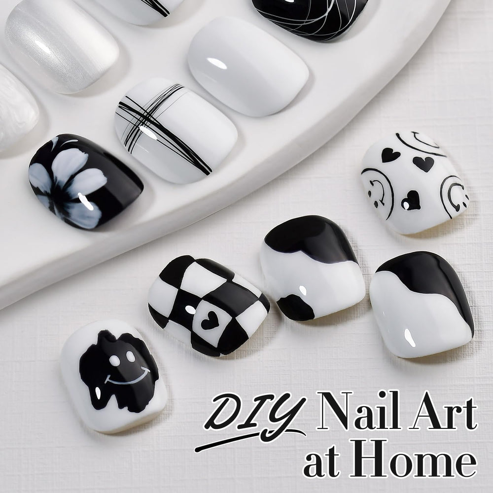 Finished nails showing long-lasting gloss with Double Rhythm polish