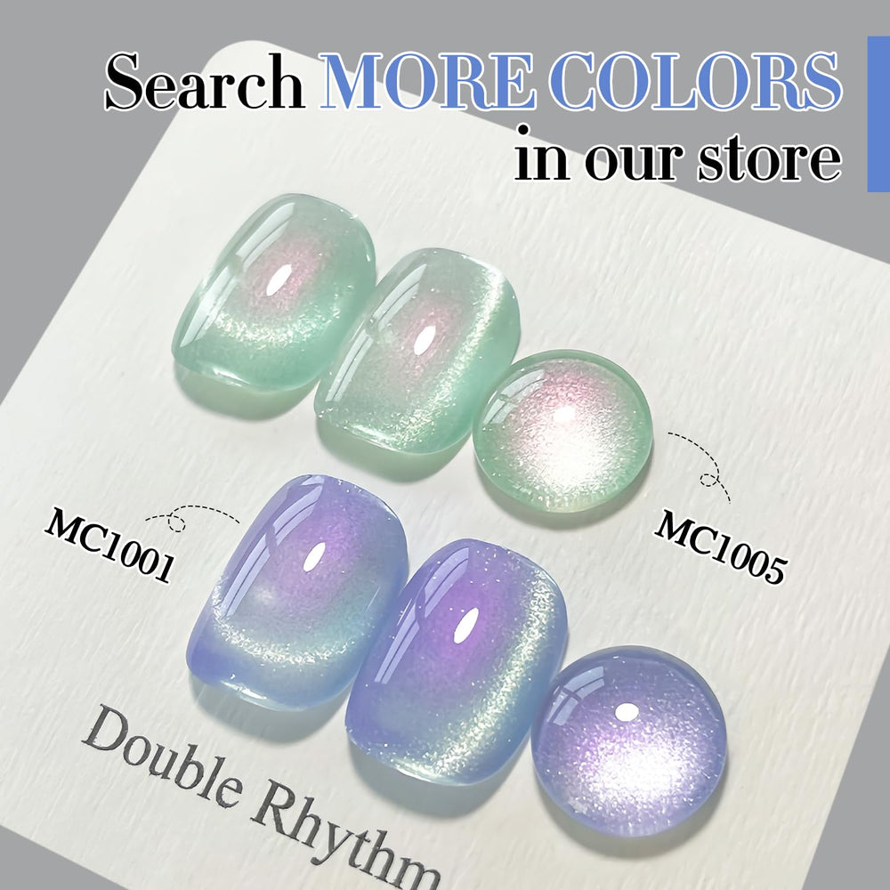 Close view of non-toxic Double Rhythm polish with bright shine