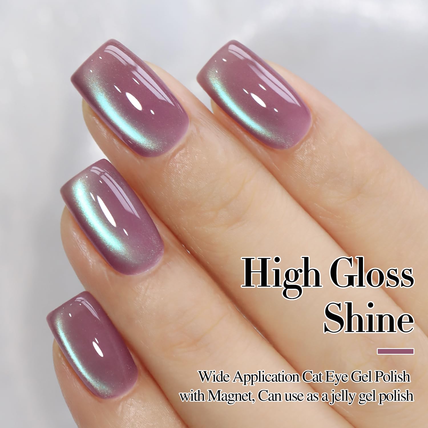 Plum Purple 15ml gel polish by Double Rhythm ready for base coat layering.