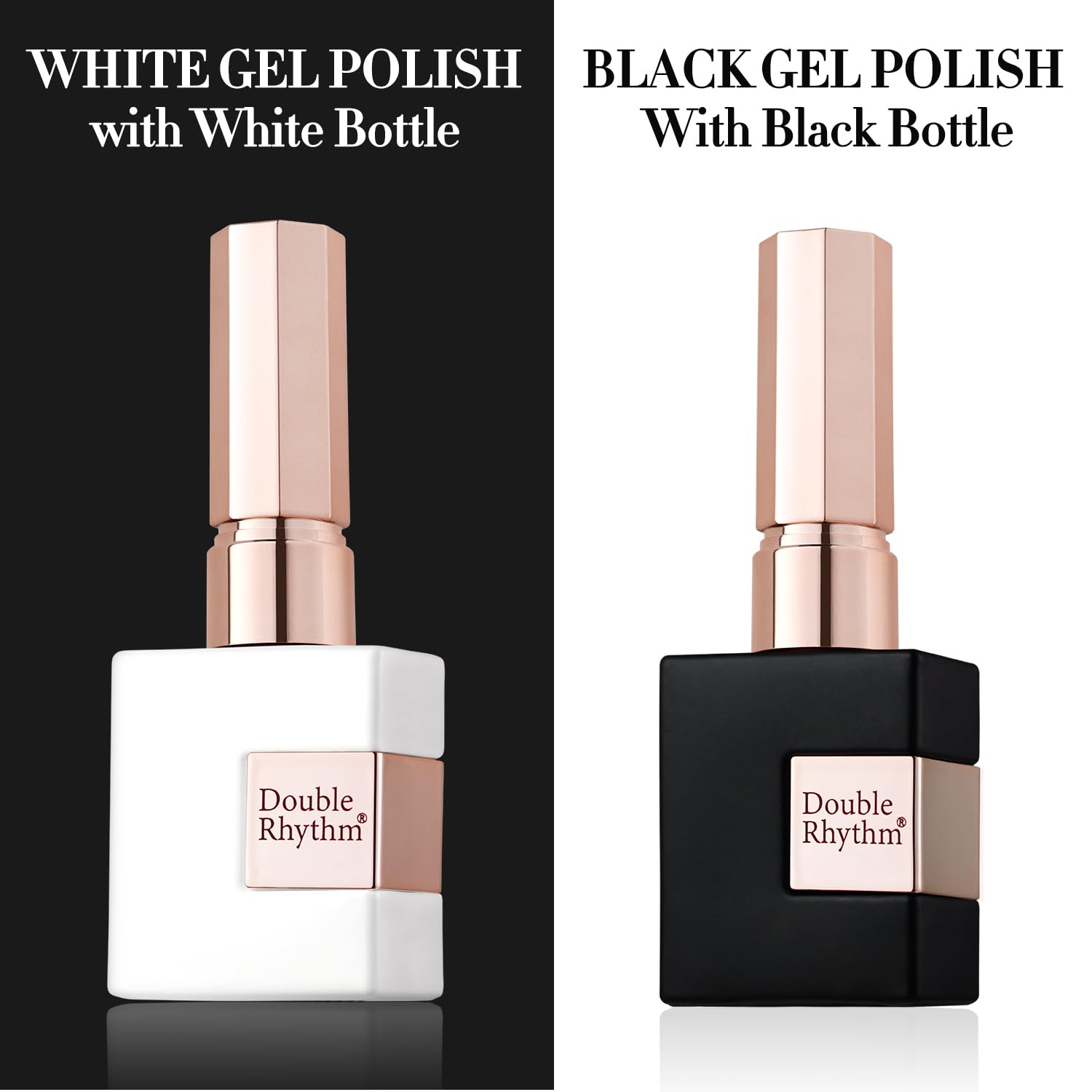 Double Rhythm pure white gel polish swatch showing crisp, opaque coverage.