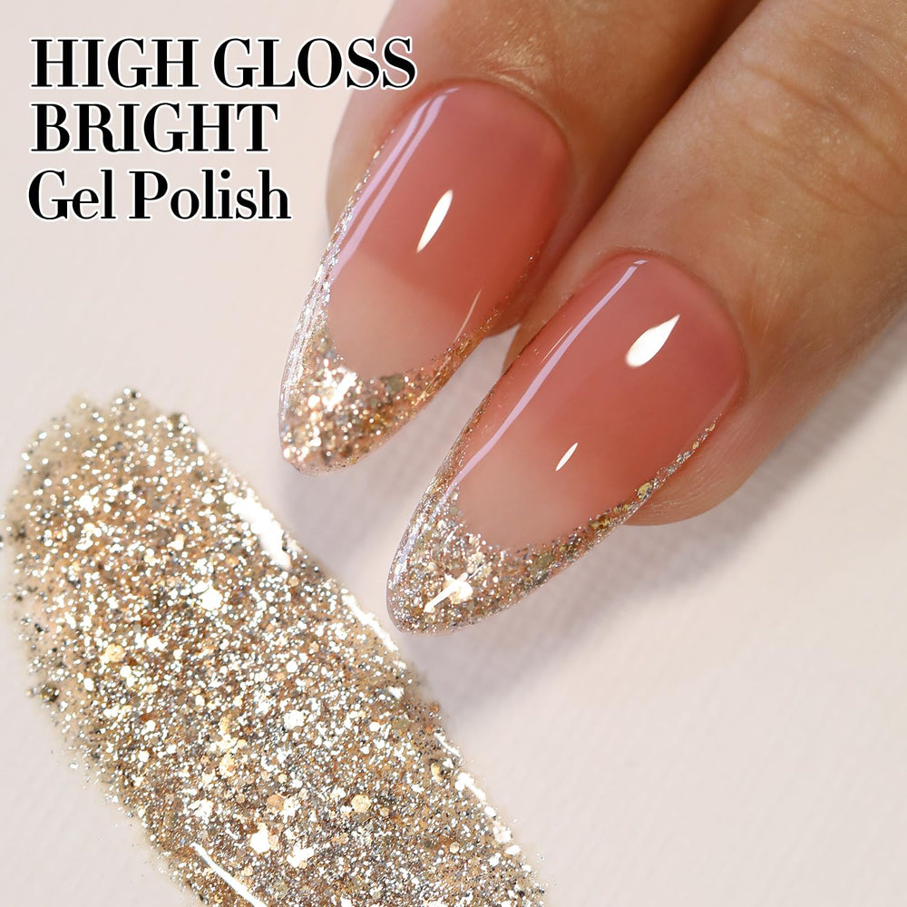 Double Rhythm shimmer polish on nails creates depth and dazzling color.