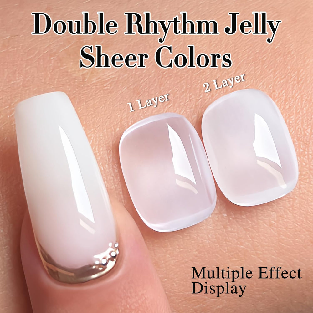 Double Rhythm cures under UV or LED in 60–120 seconds.