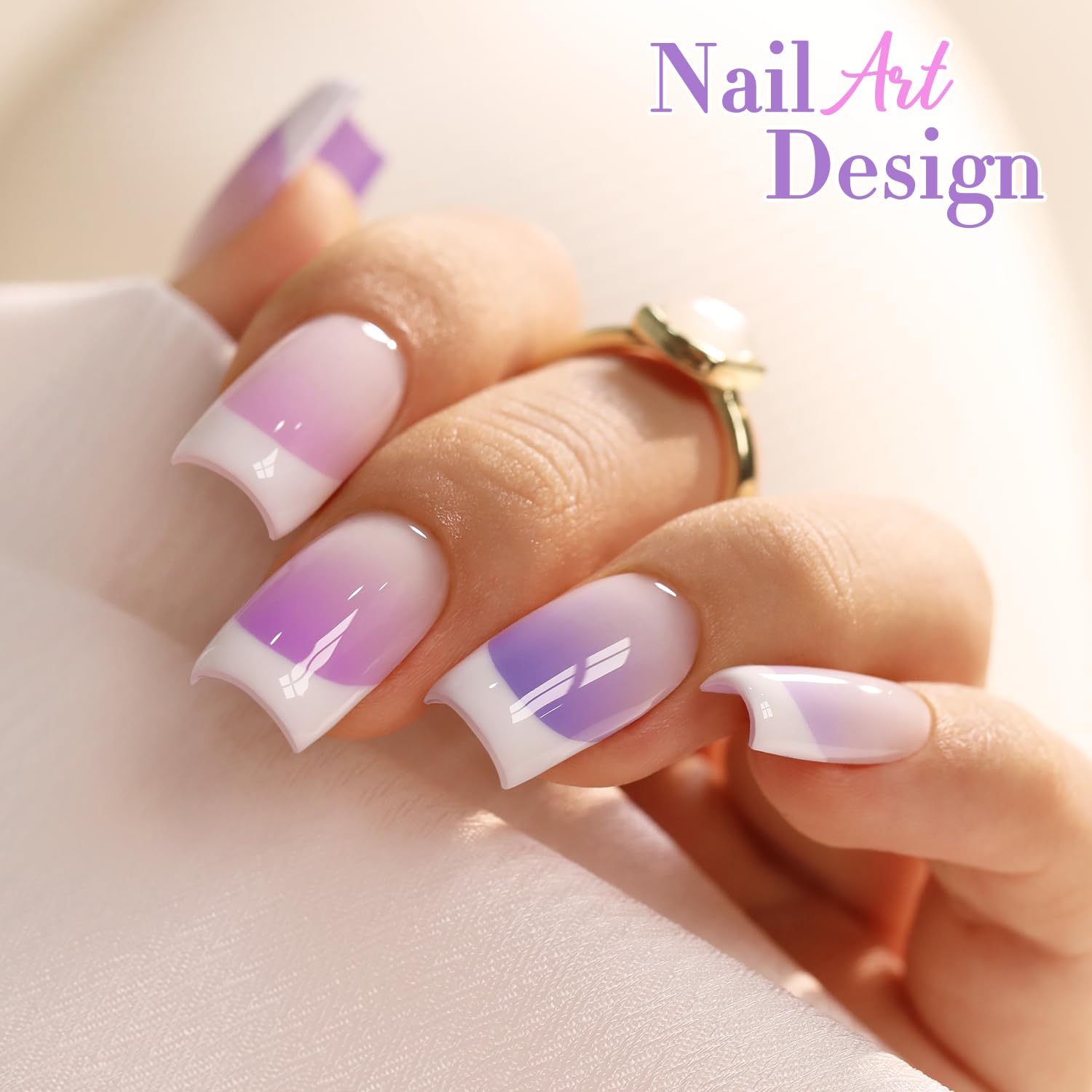 Double Rhythm 6-piece gel polish kit for easy DIY nail art at home.