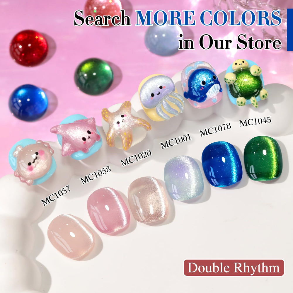 Variety of base colors to mix and match cat-eye looks with Double Rhythm