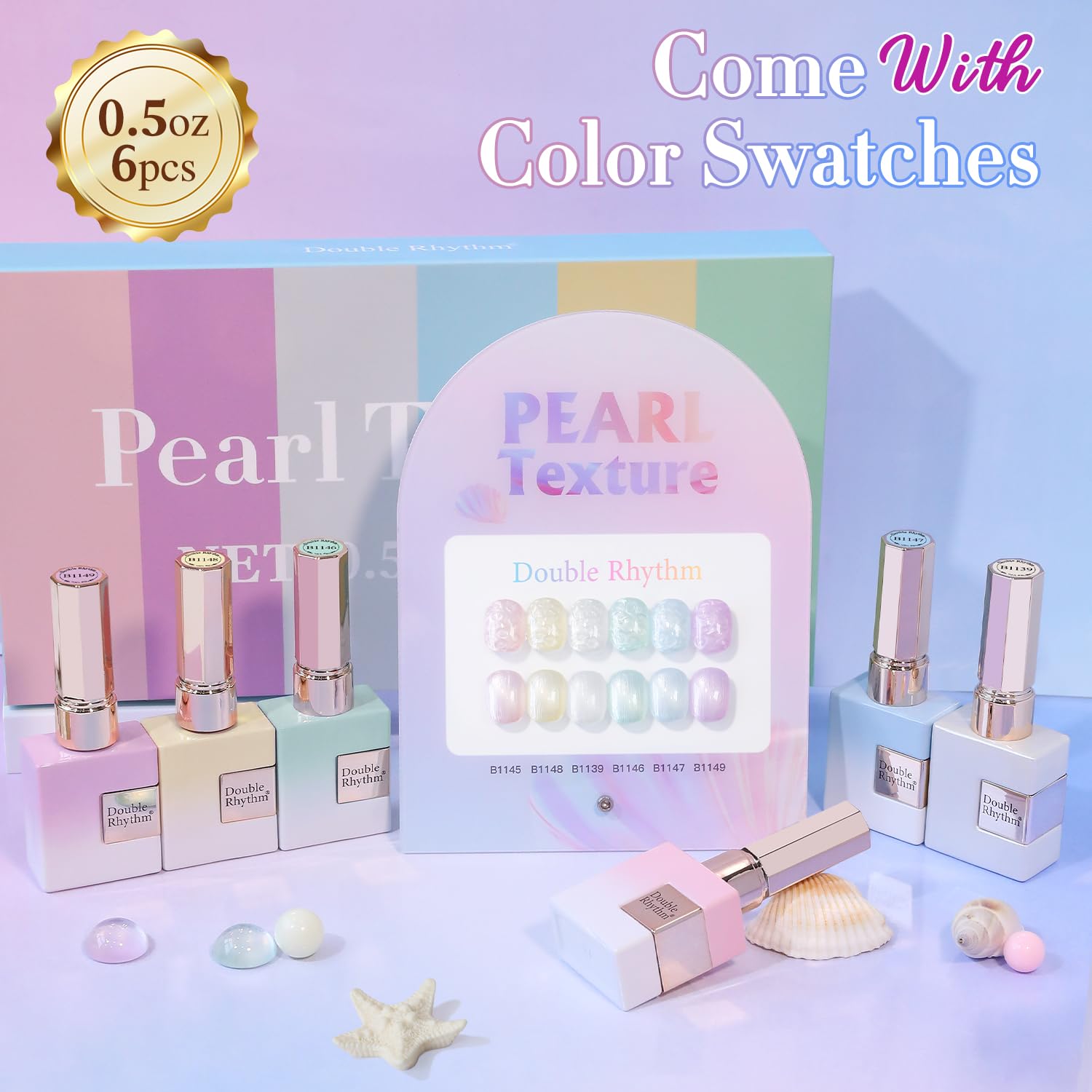 Double Rhythm White 15ml gel polish bottle for a clean, versatile manicure.