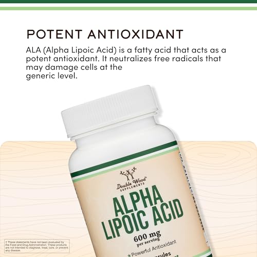 Packaging with third-party testing seal on Double Wood Alpha Lipoic Acid