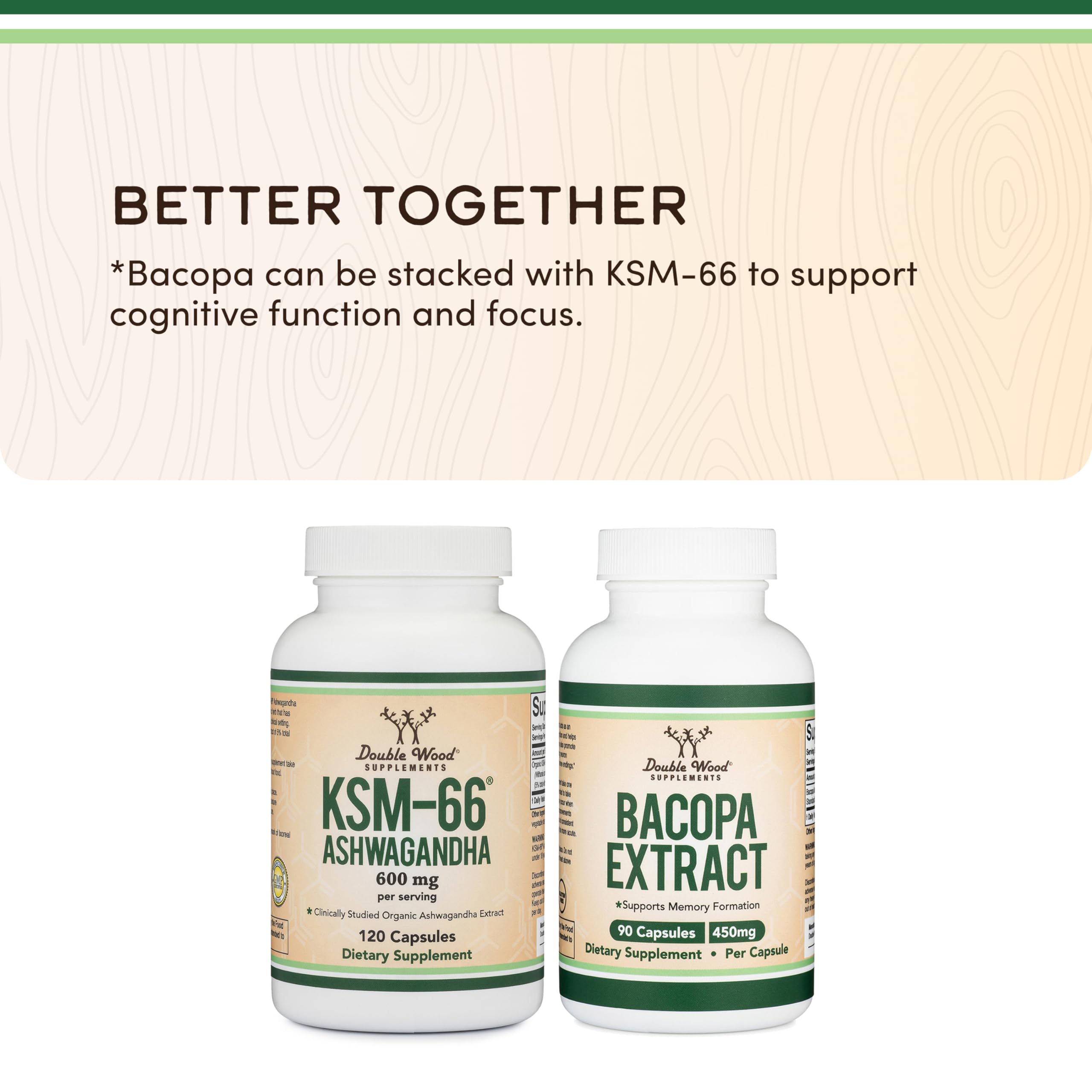 US safety testing label on Double Wood Ashwagandha KSM 66