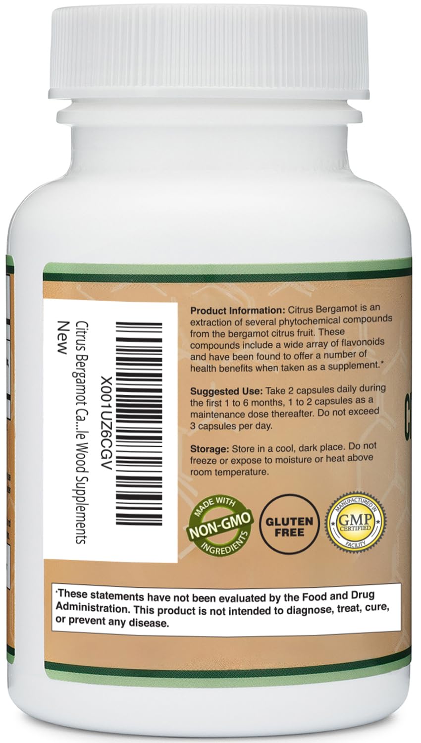 Double Wood bergamot capsules in pack highlight convenient daily supplementation.