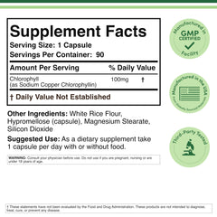 Double Wood Chlorophyll capsules label close-up highlights vegan-safe formulation
