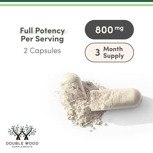 Double Wood Digestive Enzymes capsules arranged for easy dosing.