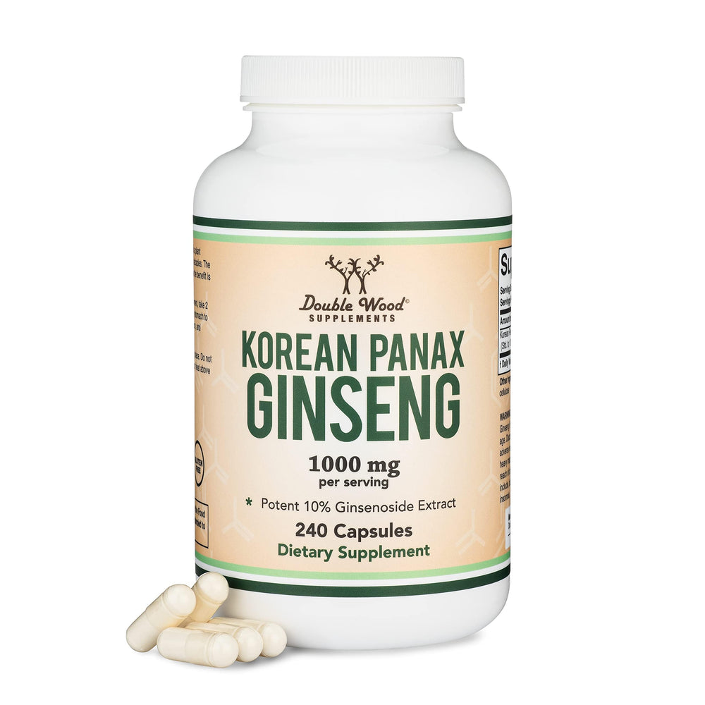 Double Wood Ginseng Capsules bottle for daily energy support