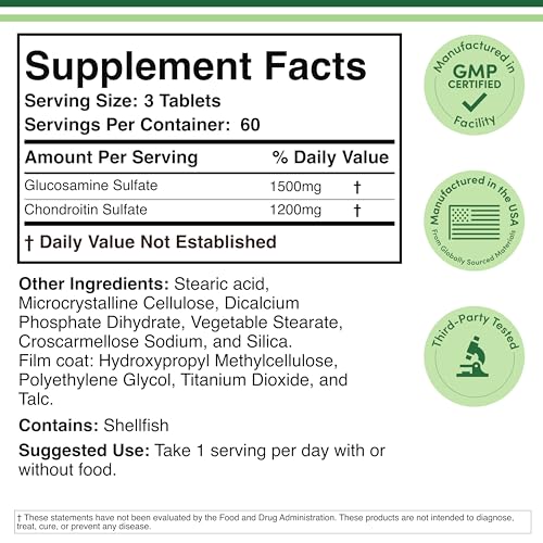 Double Wood Glucosamine Chondroitin tablets arranged for easy daily dosing