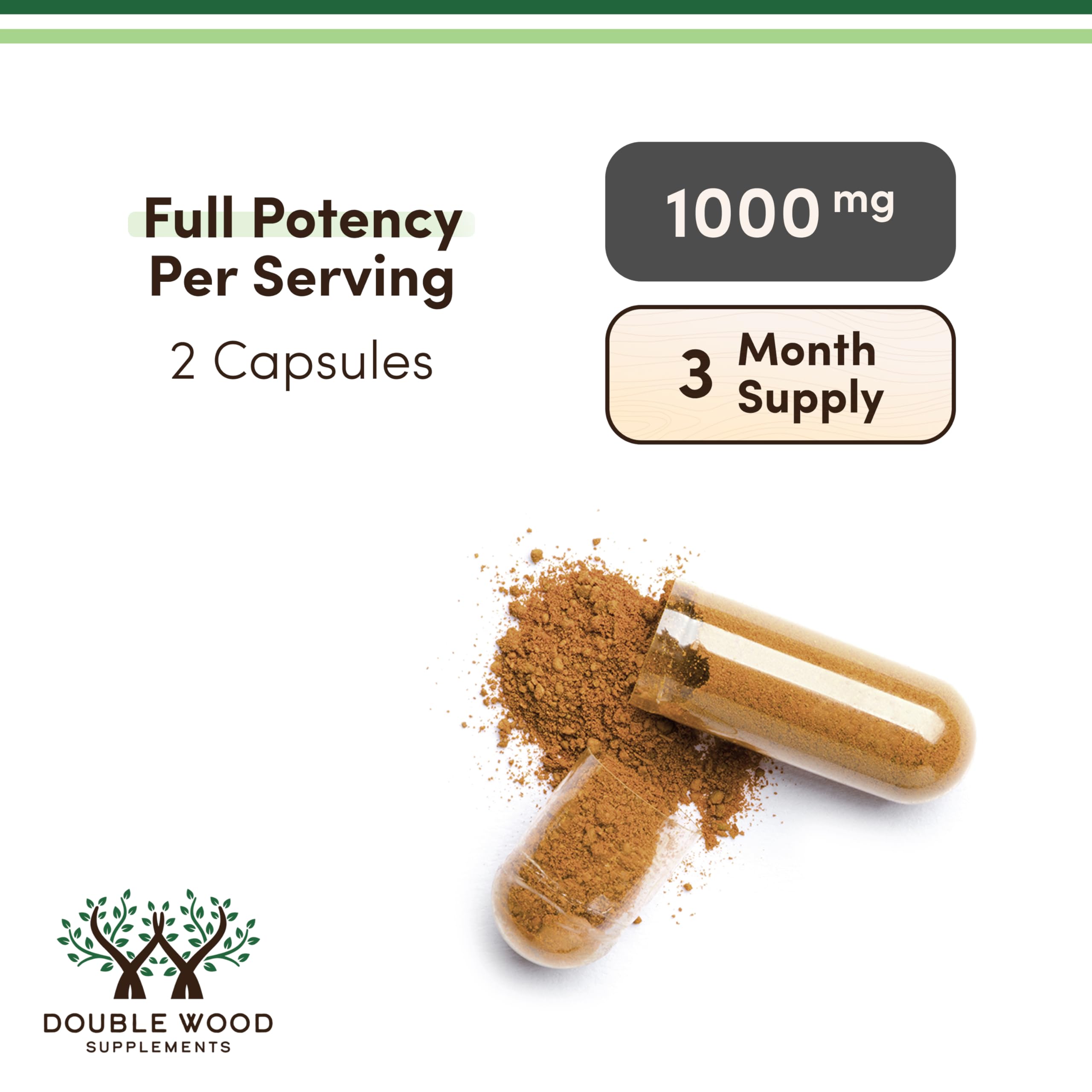 Double Wood Beef Liver Capsules three-month supply concept with 180 capsules