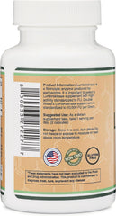 Serving suggestion for Double Wood Lumbrokinase with 150 mg per serving