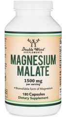 Double Wood Magnesium Malate capsules bottle for daily wellness support.