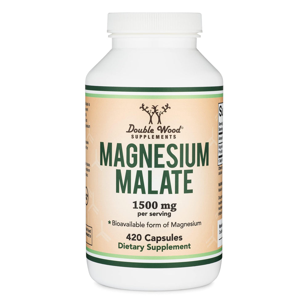 Double Wood Magnesium Malate third-party testing seal assuring quality.