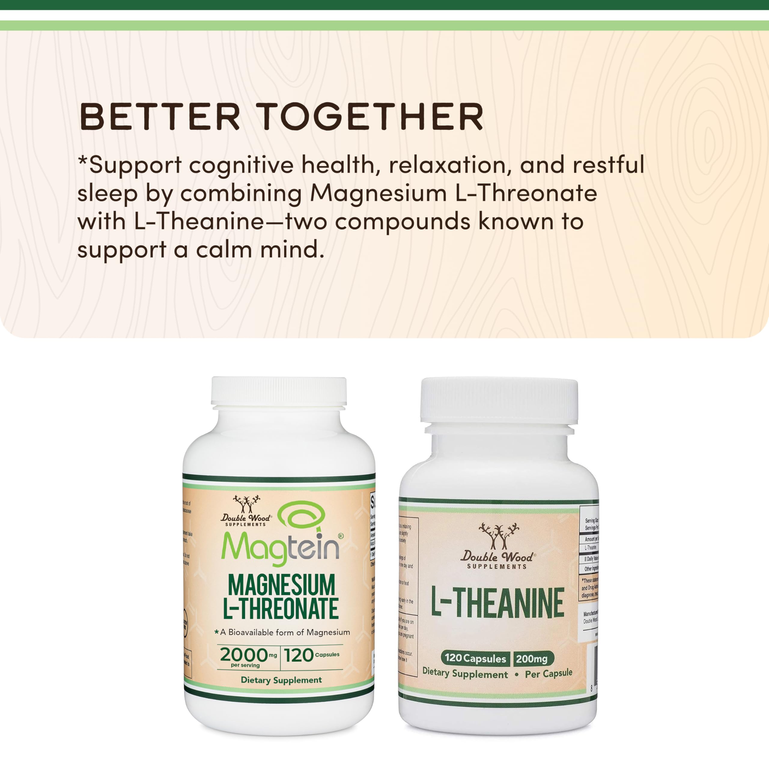 Double Wood packaging highlighting quality and third-party testing