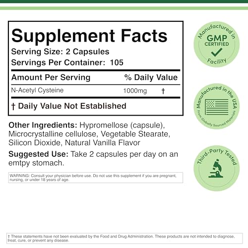 Double Wood NAC capsules close-up showcasing 1,000 mg per serving