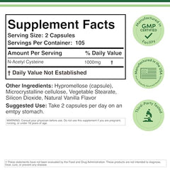 Double Wood NAC capsules close-up showcasing 1,000 mg per serving
