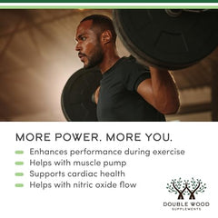 Double Wood Nitric Oxide bottle with Nitrosigine and L-Citrulline ingredients