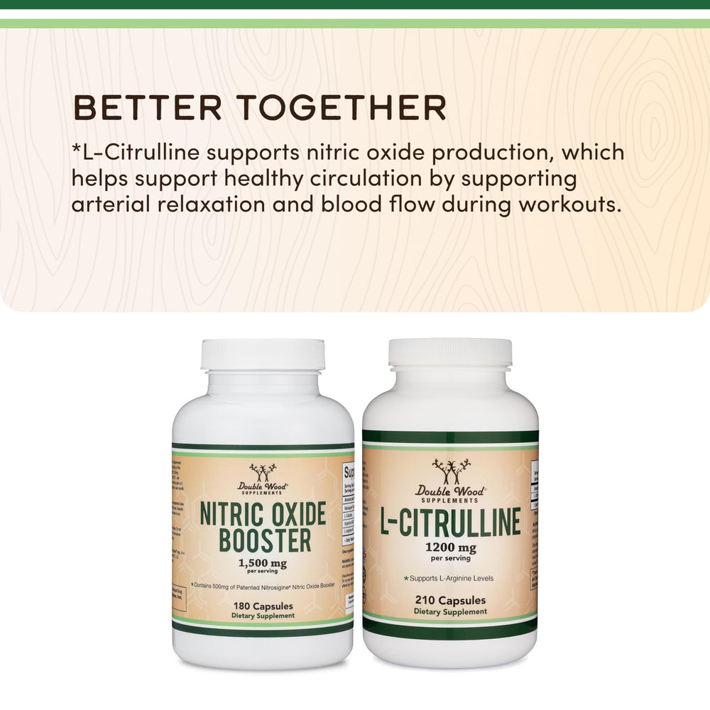 Double Wood Nitric Oxide packaging in USA-made context