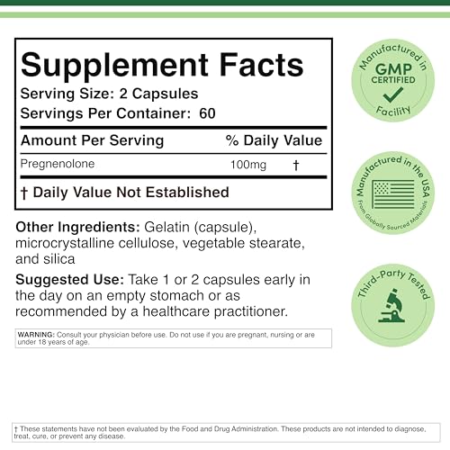 Double Wood Pregnenolone capsules for easy daily intake.