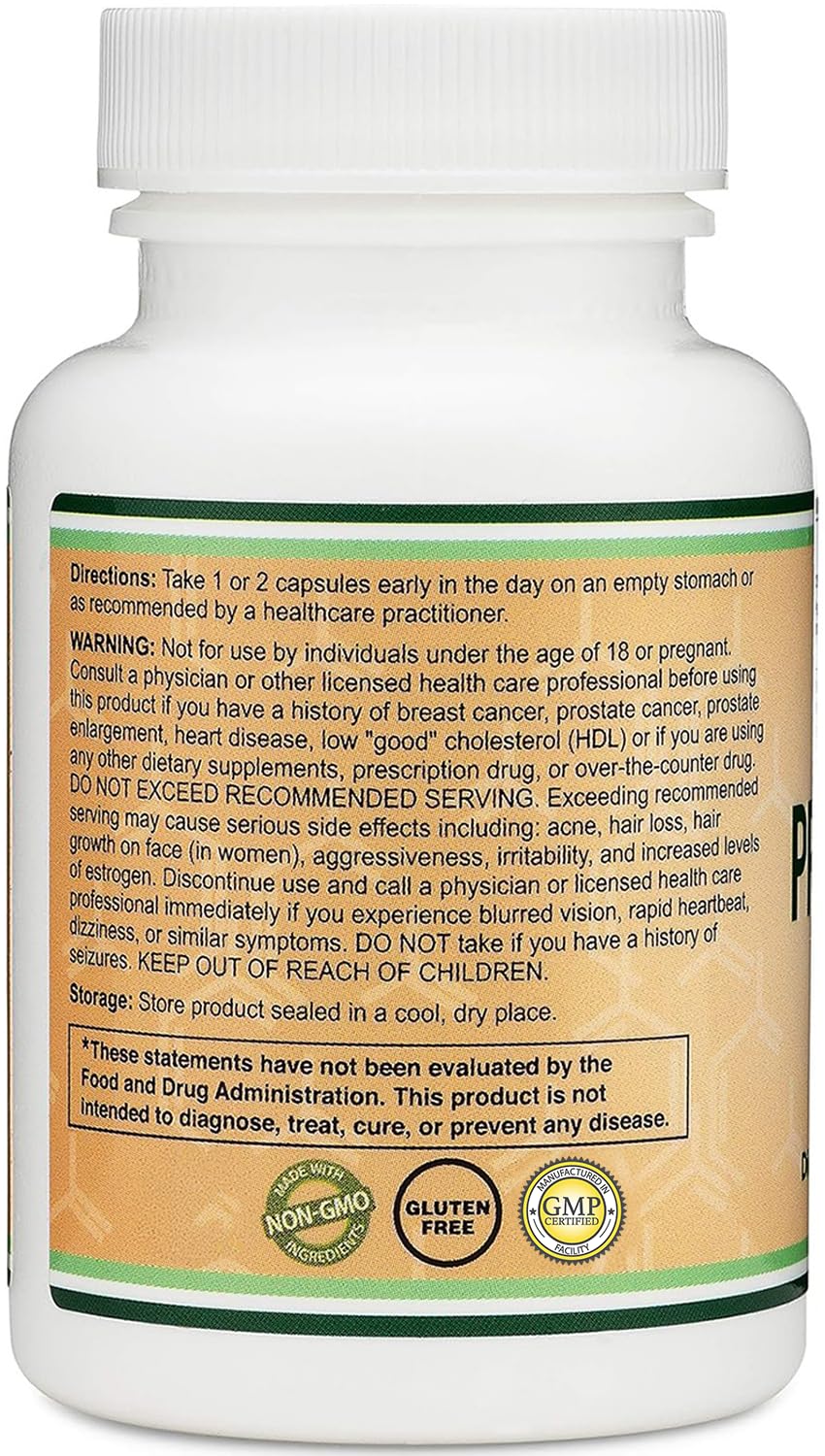 Double Wood Pregnenolone third-party testing seal indicating quality.