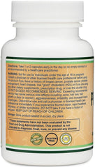 Double Wood Pregnenolone third-party testing seal indicating quality.