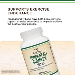 Double Wood supplement bottle label highlighting branding and nutrition facts