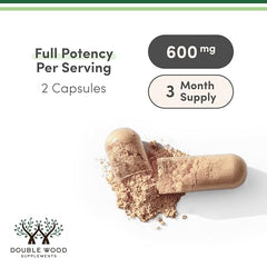 Fadogia Agrestis capsules from Double Wood, convenient vegan capsules
