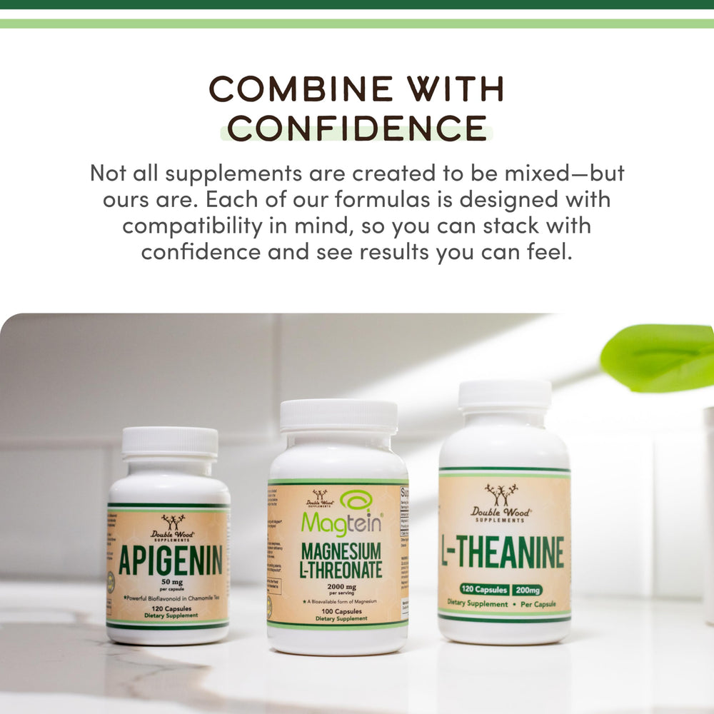 Usage infographic shows two capsules daily for consistent dosing