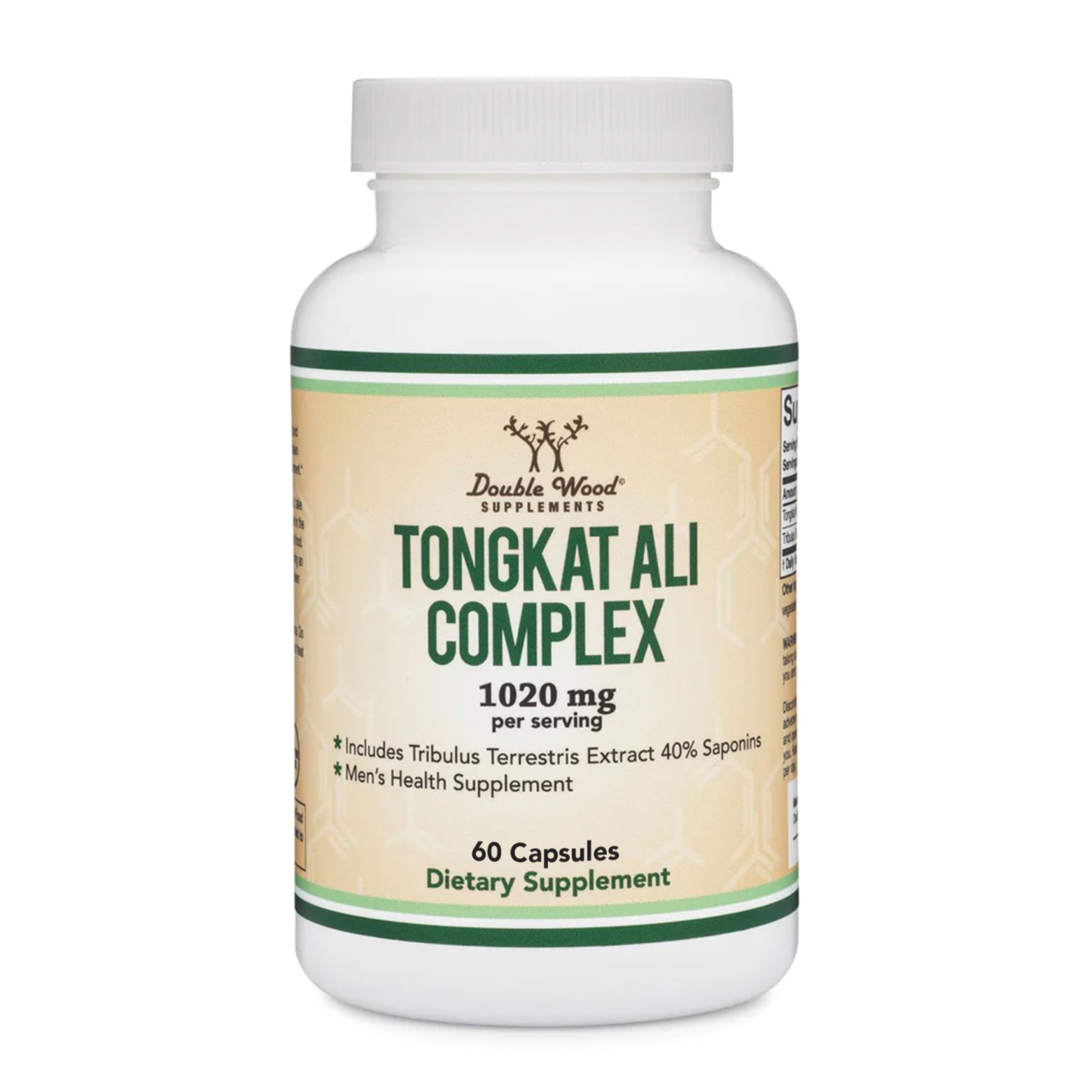 Double Wood Tongkat Ali capsules for a 1000mg serving endurance support
