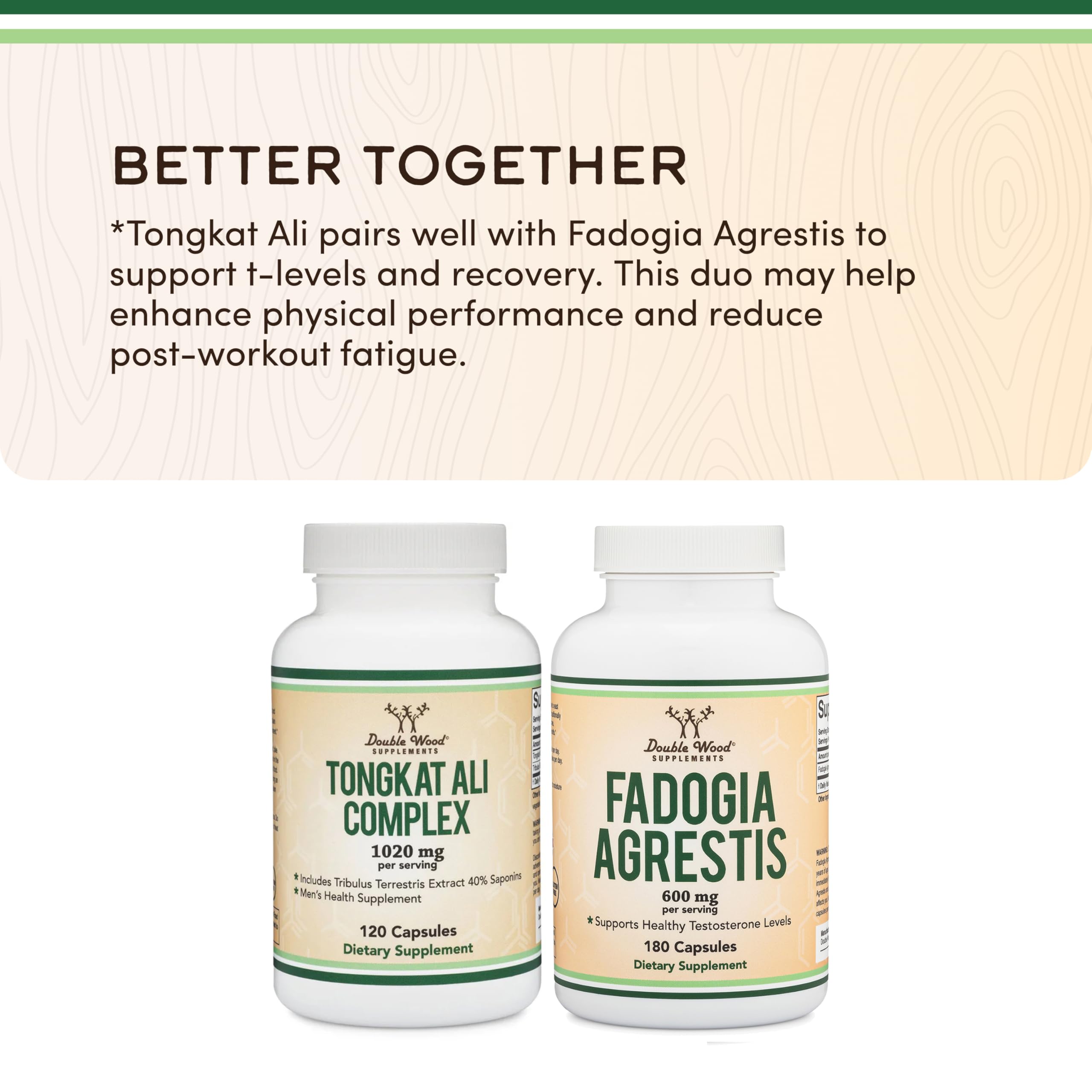 Double Wood two-month supply packaging indicates long-term value.