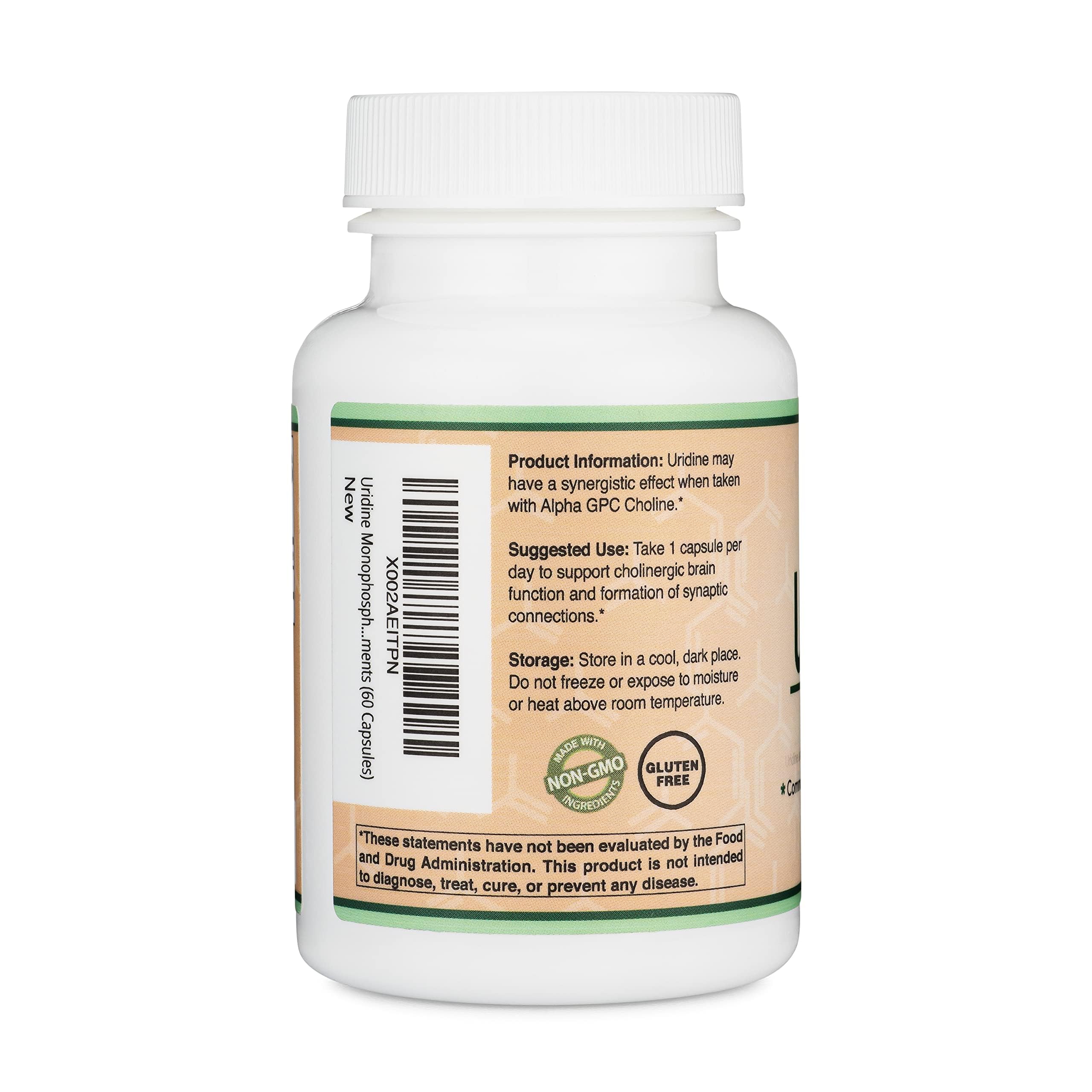 Double Wood Uridine Monophosphate packaging highlighting USA-made quality