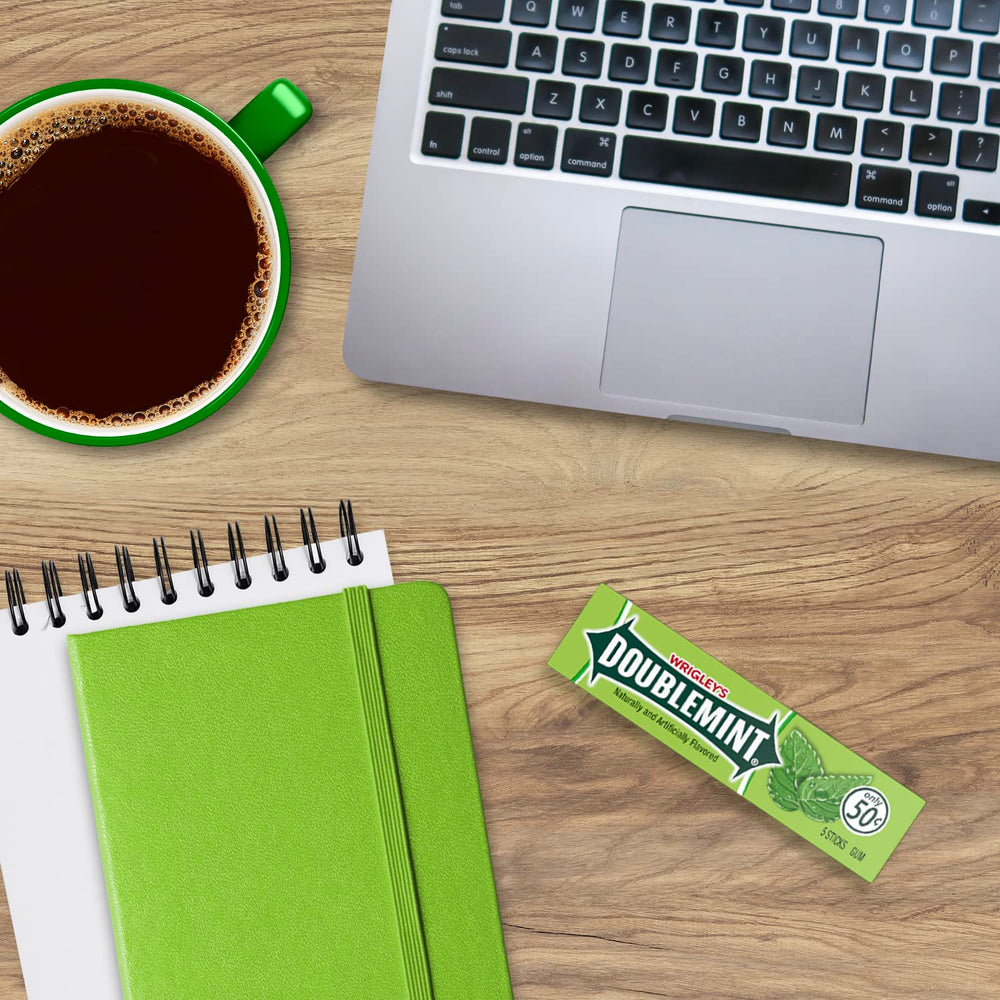 Doublemint bulk gum pack close-up emphasizes value and quantity