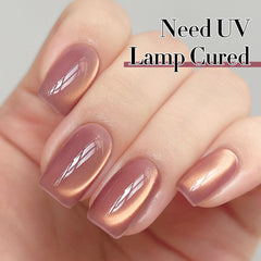 Double Rhythm golden violet shade yields chic, fashion forward nails