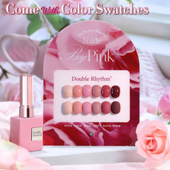 Double Rhythm nude pink gel polish swatch shows subtle everyday shine
