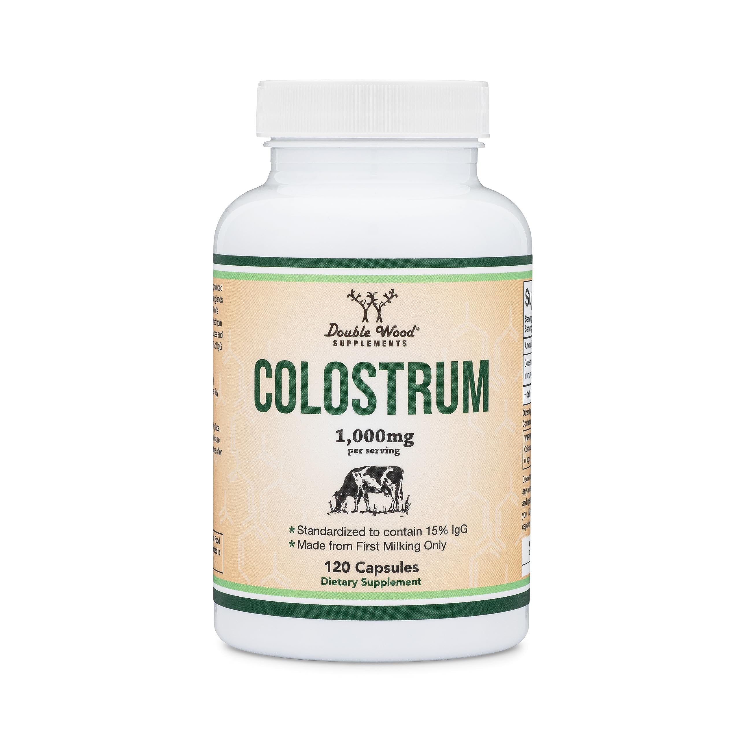 Double Wood Colostrum third-party testing seal builds trust and safety awareness.