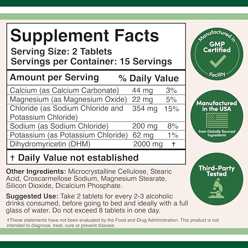 Double Wood DHM1000 bottle front displays convenient 30-count package for routines.