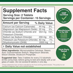 Double Wood DHM1000 bottle front displays convenient 30-count package for routines.