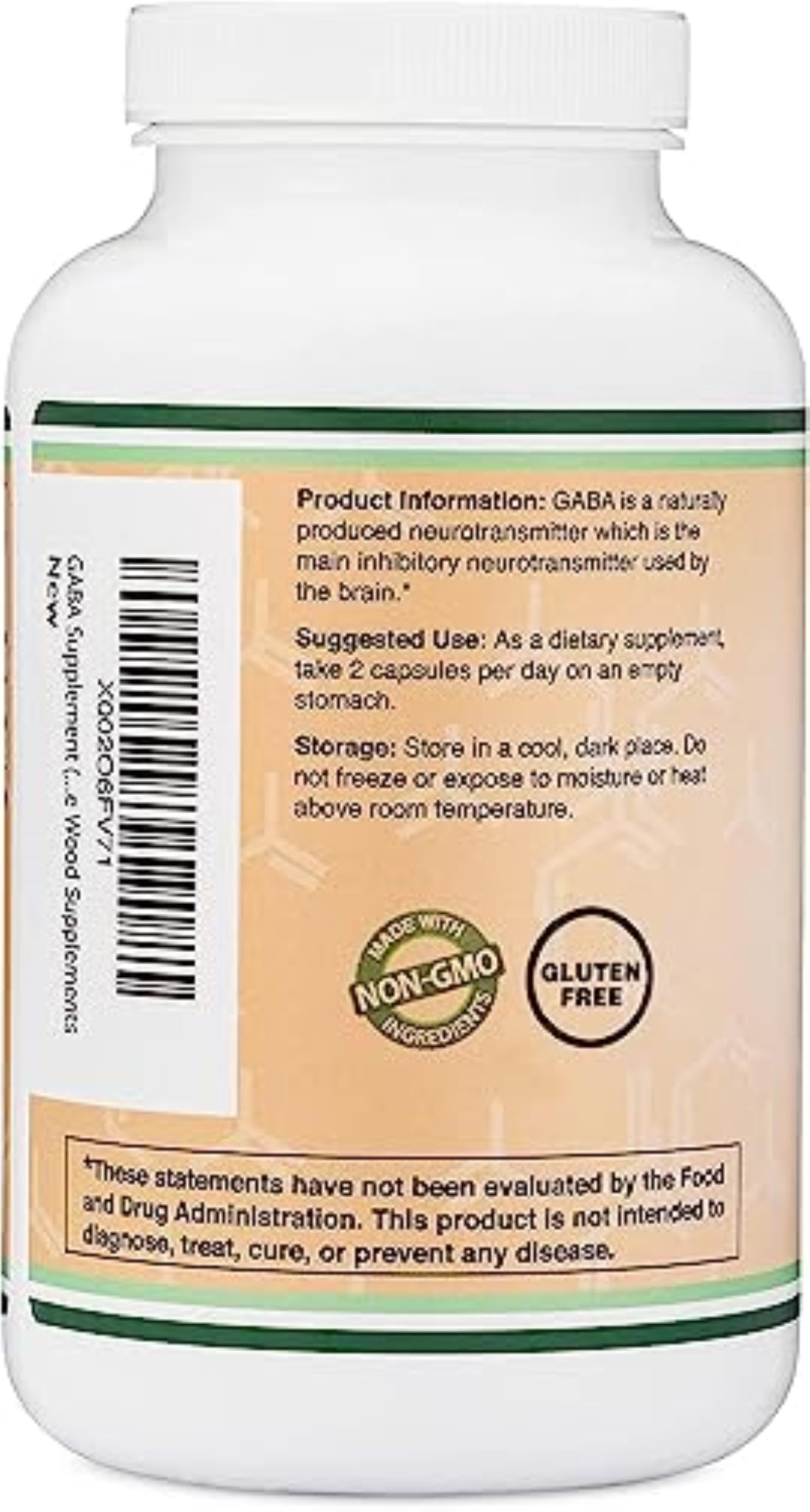 Double Wood GABA five-month supply emphasizes value and longevity.