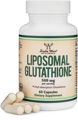 Double Wood Liposomal Glutathione bottle for easy daily antioxidant support.