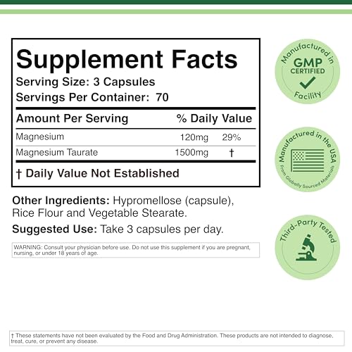 Double Wood Magnesium Taurate capsules arranged for a daily wellness routine