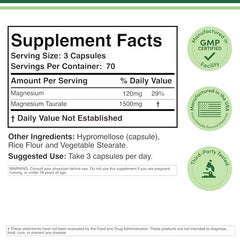 Double Wood Magnesium Taurate capsules arranged for a daily wellness routine