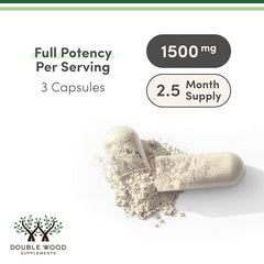 Double Wood Magnesium Taurate label highlighting non-GMO and gluten-free formulation